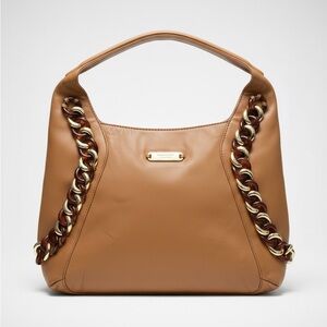 Michael Kors Brown Leather Chain Shoulder Bag